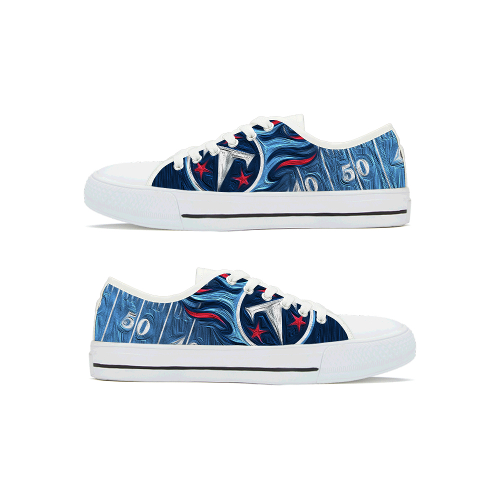 Men's Tennessee Titans Low Top Canvas Sneakers 001